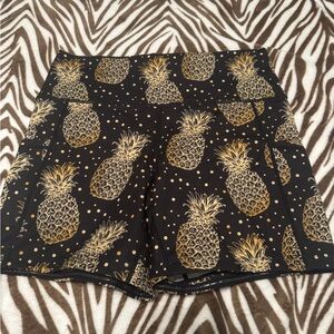 Pineapple Print Women's Workout Shorts • CVG • LIKE NEW CONDITION